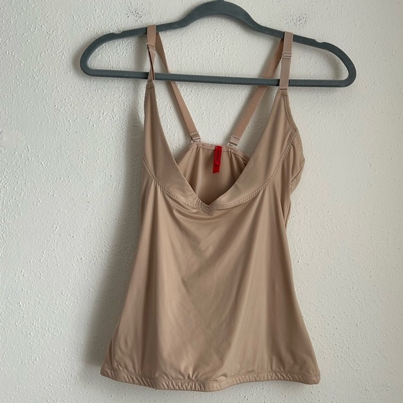 SPANX Other - SPANX Slimplicity Nude Open Bust Tank Shapewear Smart Grip XL